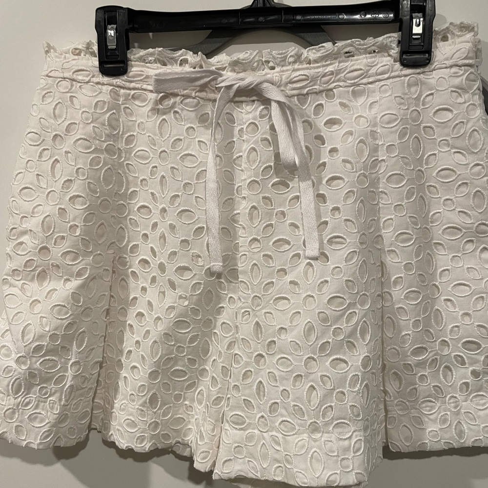 J. Crew Ivory Eyelet Lace Shorts